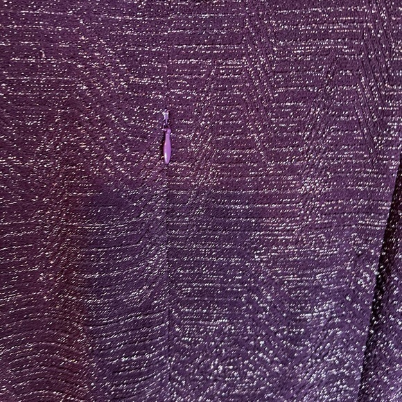 Just Taylor Plum Stone Draped Neck A-line Dress NWT Size 8 - Picture 5 of 6